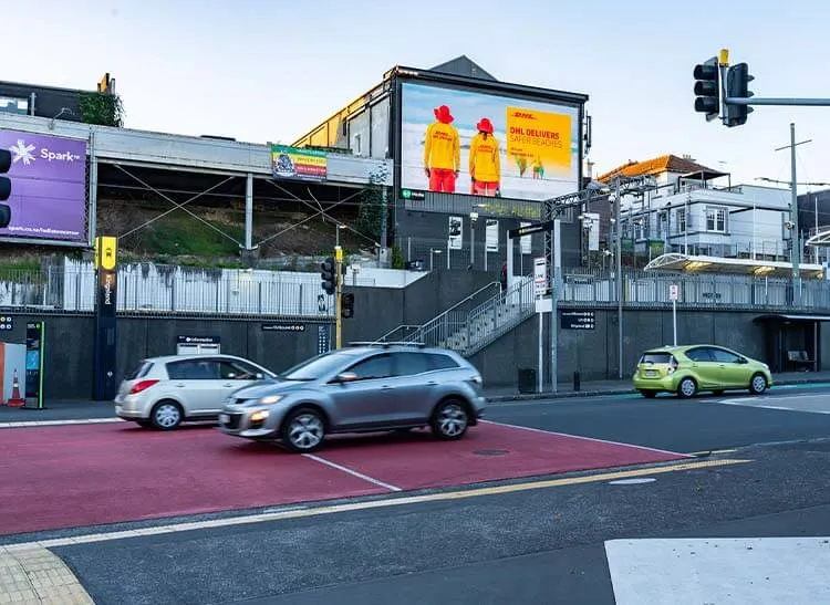 Go Media digital display at Sandringham Rd, Eden Park (MEGA).
