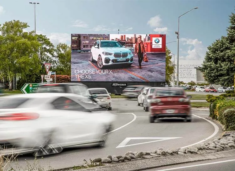 JCDecaux digital display at CHC Airport.