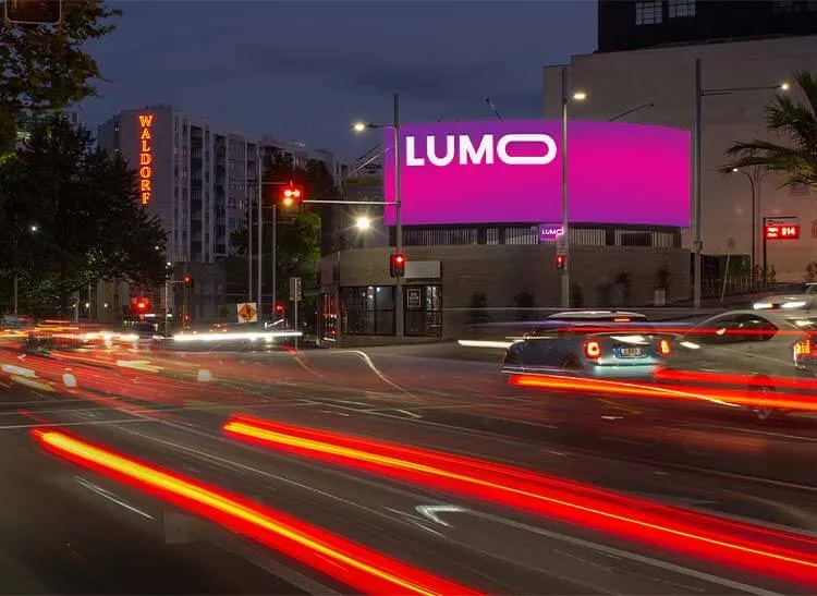 LUMO digital display at Anzac Night.