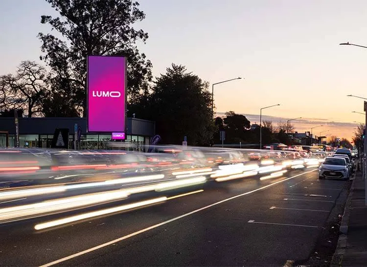 LUMO digital display at Riccarton.